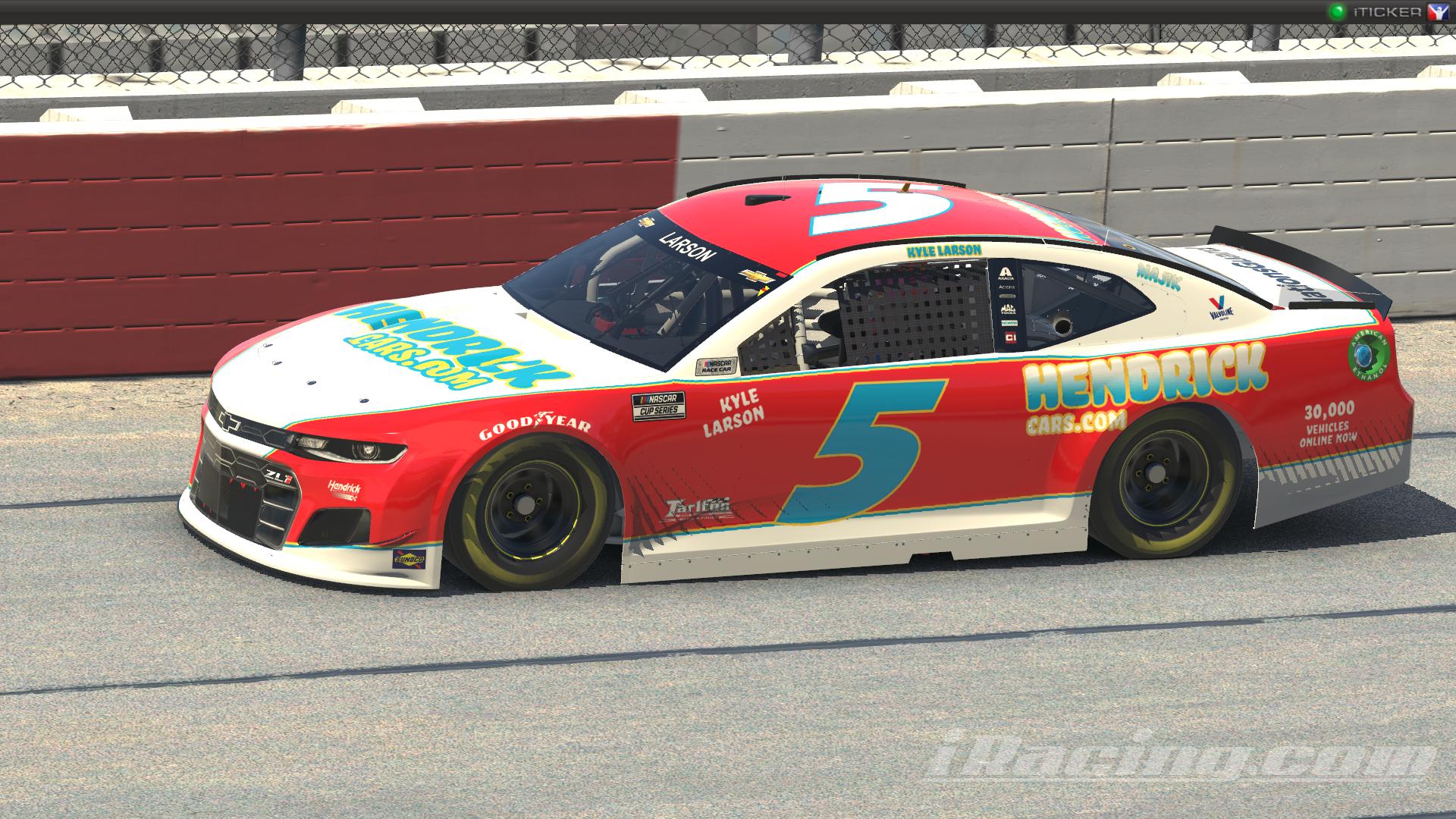 Preview of Kyle Larson #5 Hendrickcars.com Throwback 2021 NASCAR Cup Series by Ryan Broderick