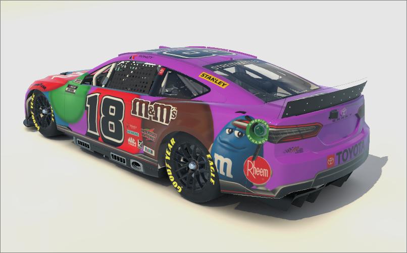 Preview of 2022 Kyle Busch M&M´s purple Nr.18 JGR Toyota Camry Next Gen by Gabriel Streitmatter