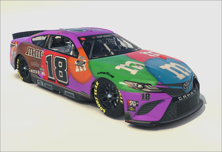 Preview of 2022 Kyle Busch M&M´s purple Nr.18 JGR Toyota Camry Next Gen by Gabriel Streitmatter