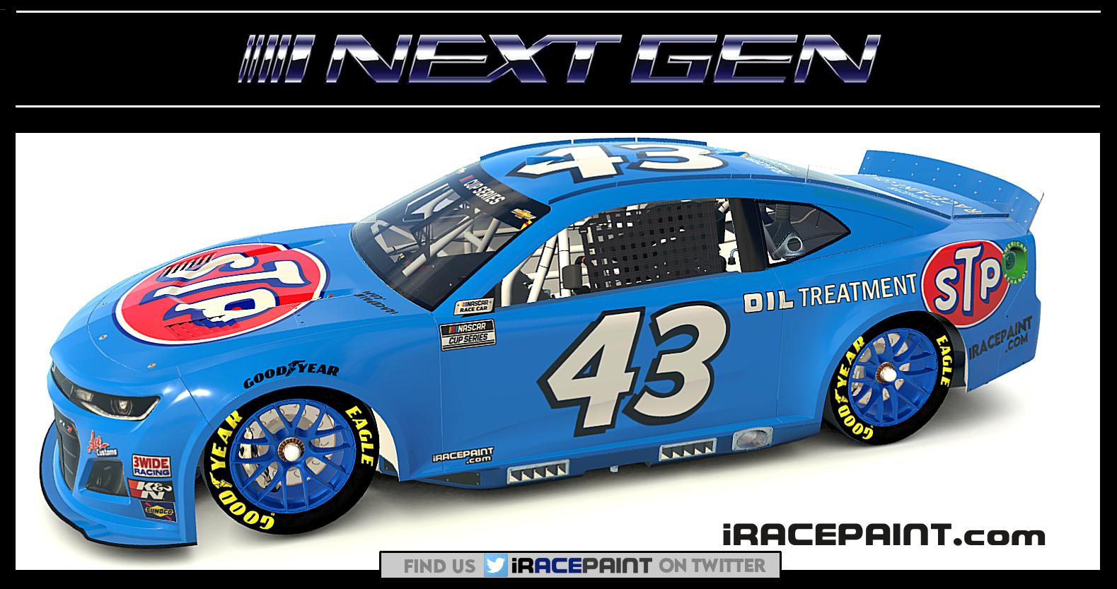Preview of #43 - NextGen STP "Petty Blue" Chevrolet Camaro ZL1 - 2022 - Petty Enterprises by Ace Threwid
