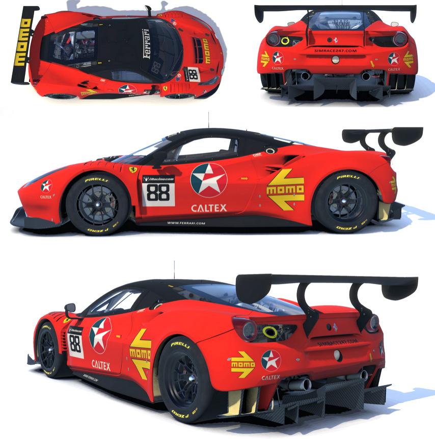 Preview of Ferrari 488 GT3 Momo Caltex by Paul V.