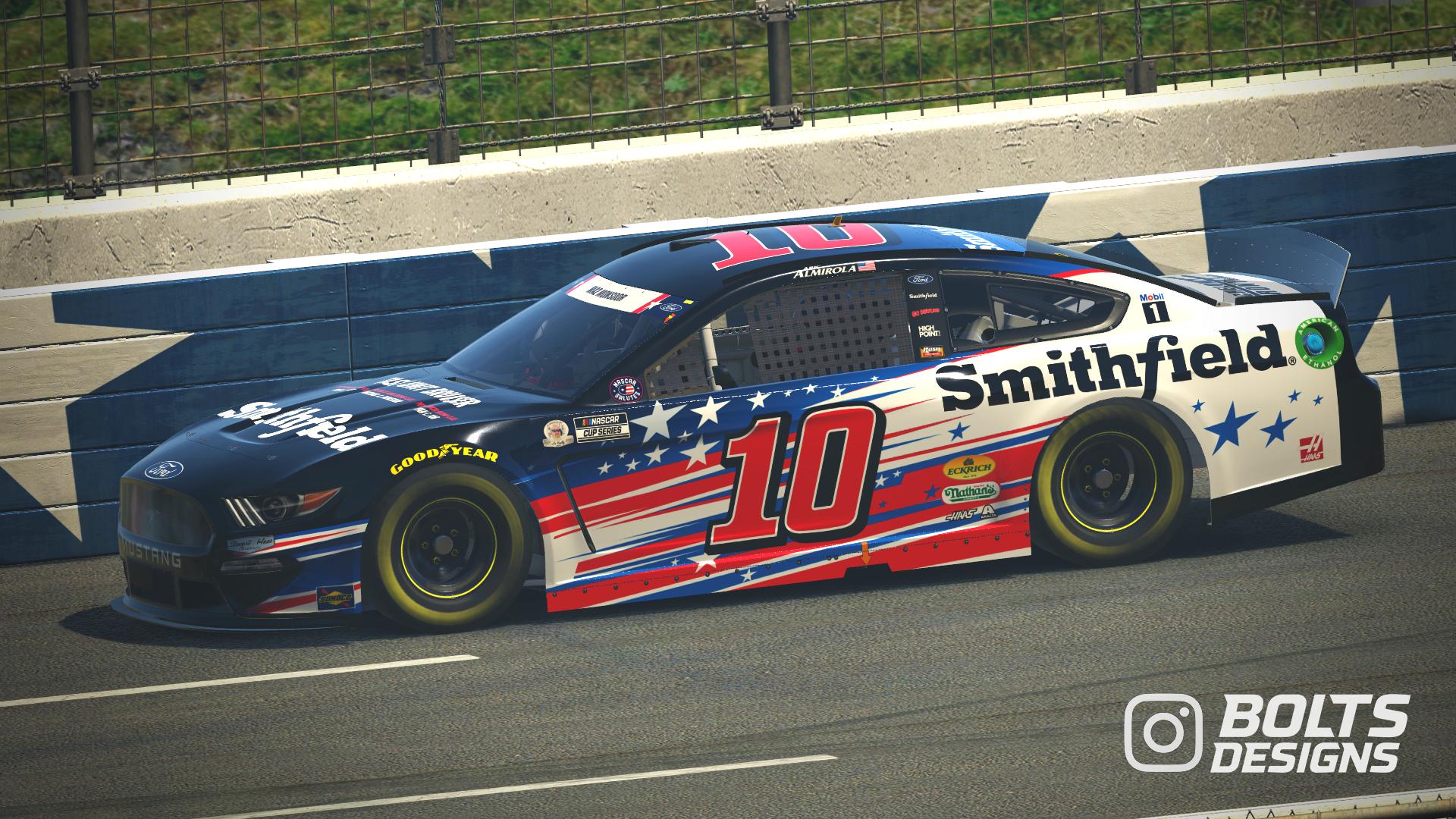 Preview of Aric Almirola 2021 Smithfield Patriotic (Numbered) by Roberto Ramirez