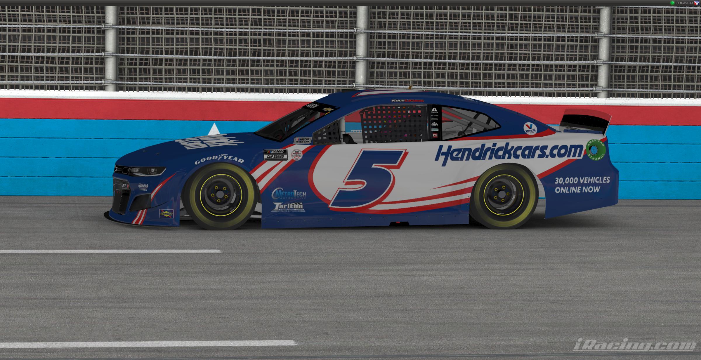 Preview of Kyle Larson #5 Hendrickcars.com V3 2021 NASCAR Cup Series With Custom Number by Ryan Broderick