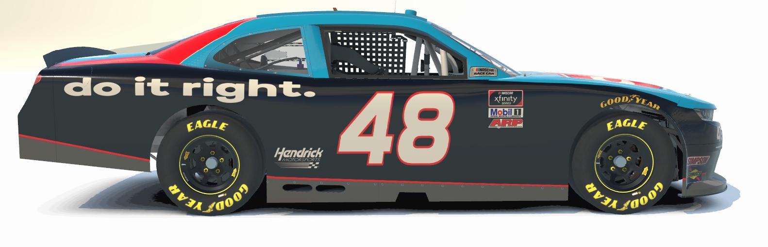 Preview of Jimmy Johnson 2020 Earnhardt/Petty Throwback by Gary G.