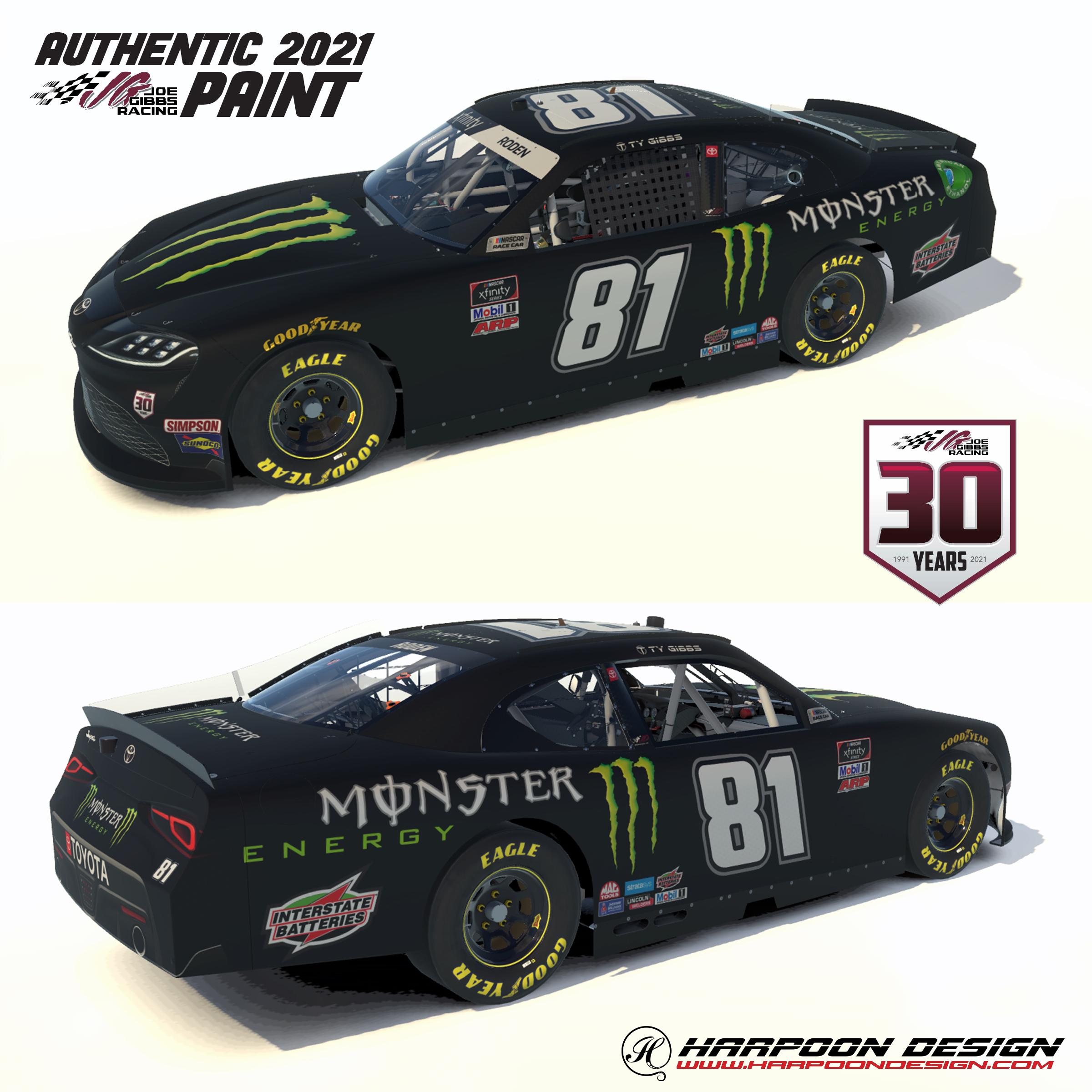 Preview of 2021 Ty Gibbs Monster Supra 81 No Num by Brantley Roden