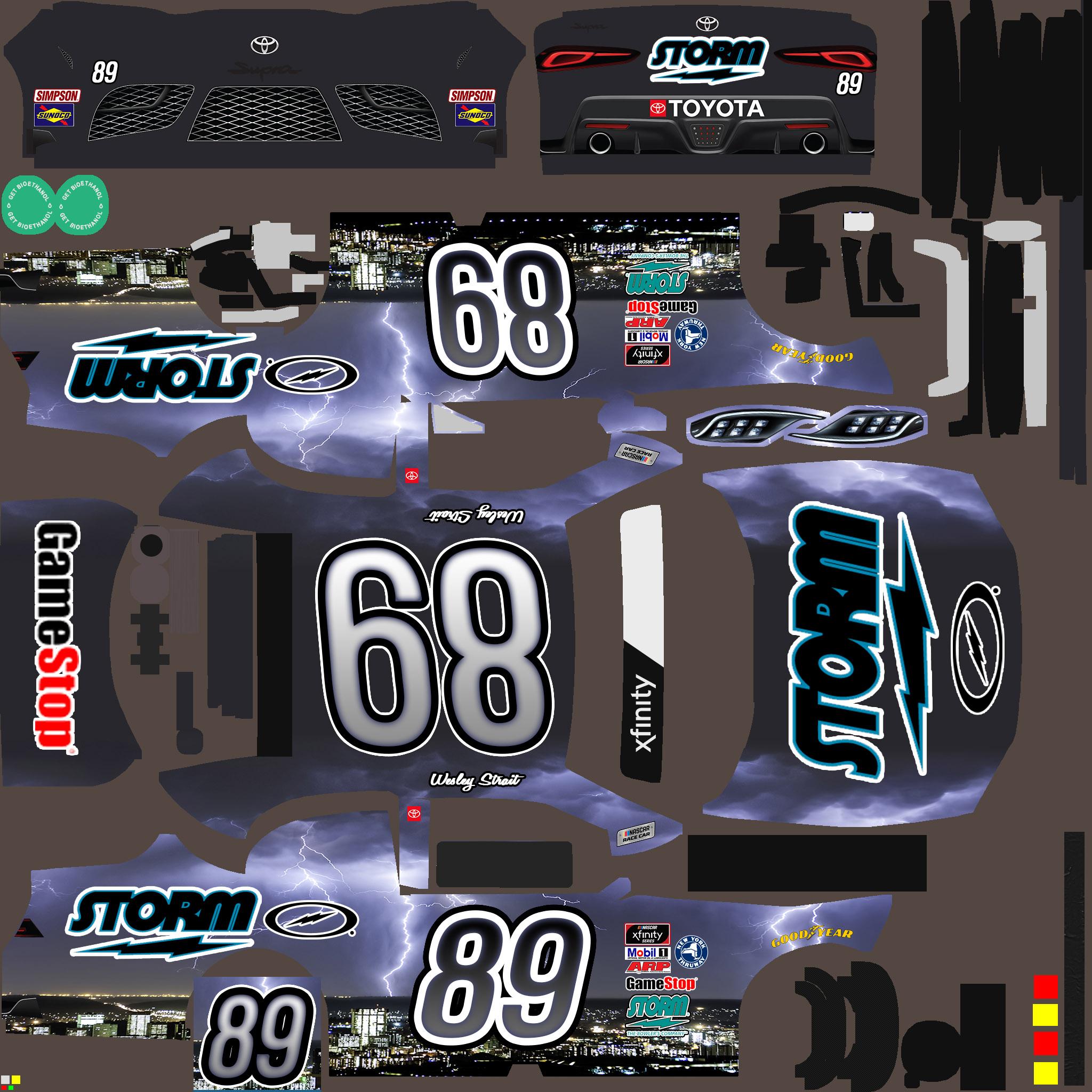 Preview of #89 Storm Bowling XFINITY Toyota (No Number) by Wesley Strait