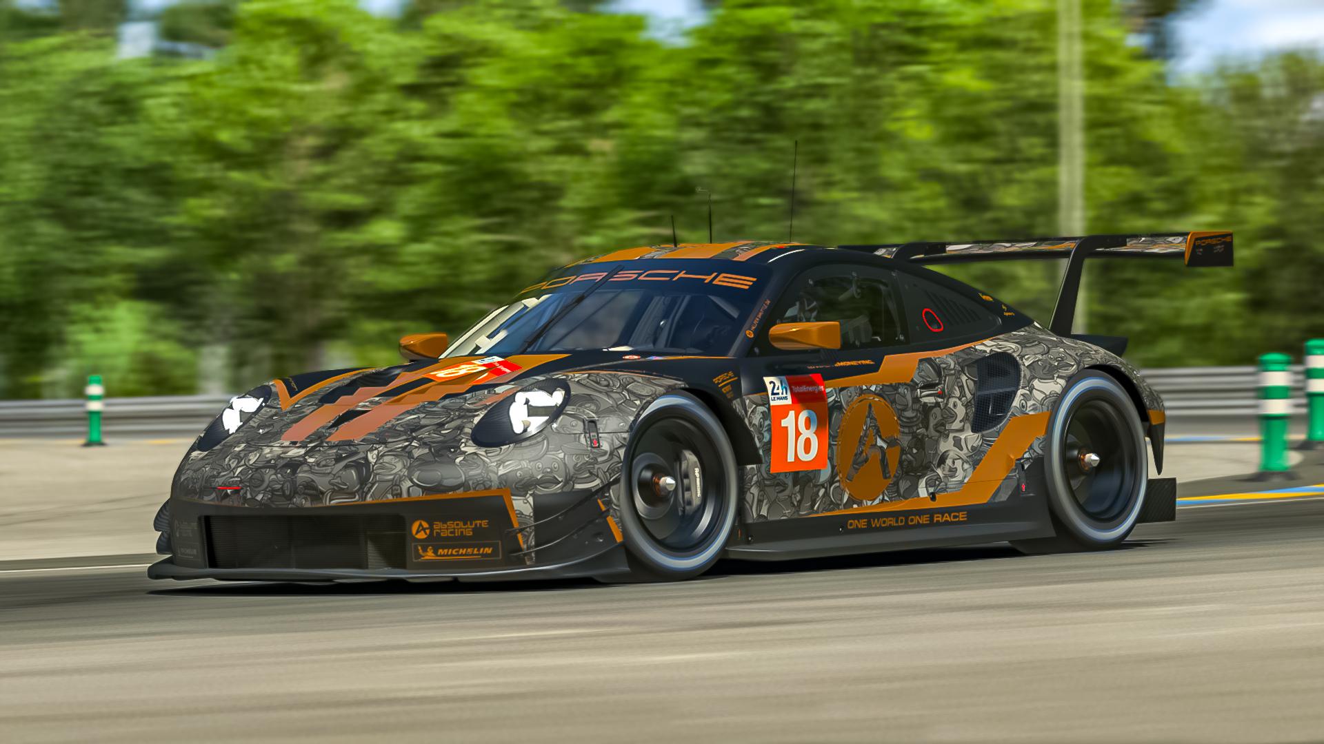 Absolute Racing Porsche Rear Absolute Racing Porsche RSR - Lemans 2021 by Paul Mansell - Trading Paints