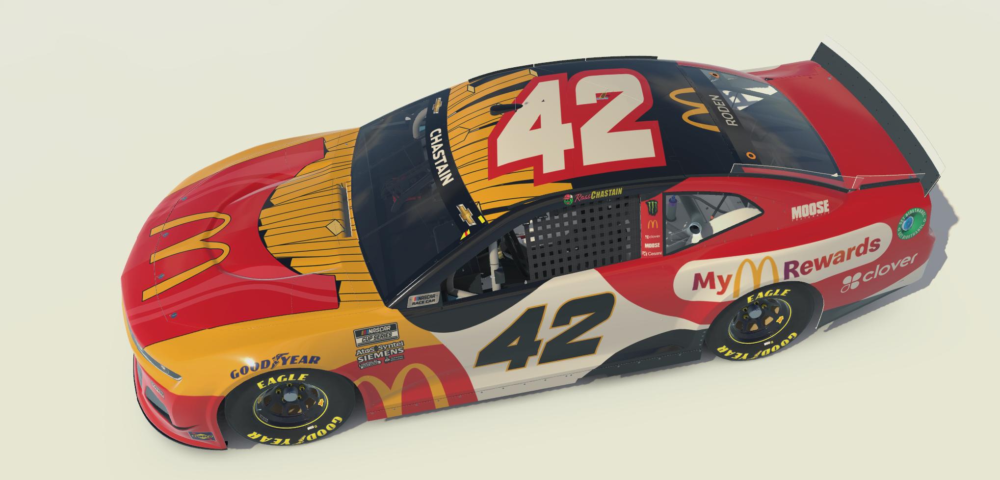 Preview of 2021 Ross Chastain McDonalds My M Rewards Camaro No Num by Brantley Roden