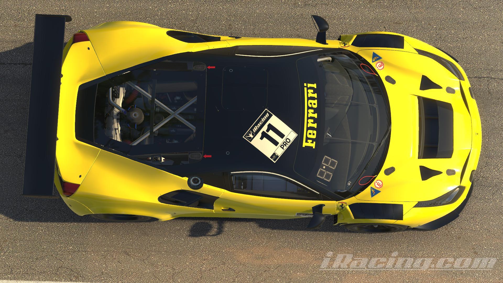 Preview of Ferrari EVO GT3 in Giallo Modena matte Black parts by Kimber Jansen