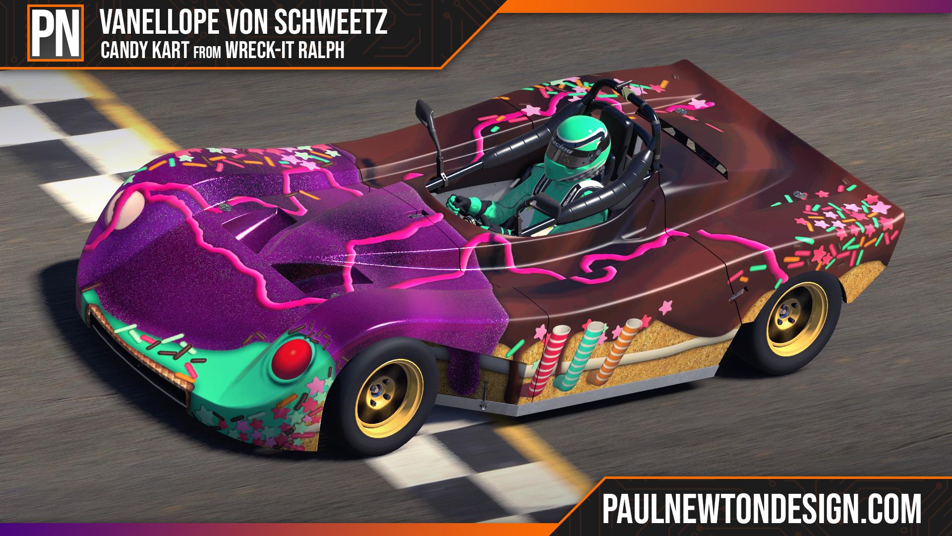 Preview of Vanellope Von Schweetz - Candy Kart from Wreck-It Ralph ***Updated*** by Paul Newton