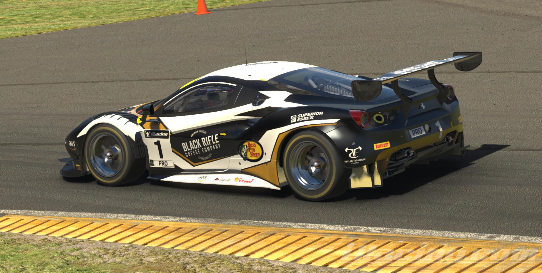 Black Rifle Coffee Ferrari 488 GTE Evo by Steve J Cass - Trading Paints