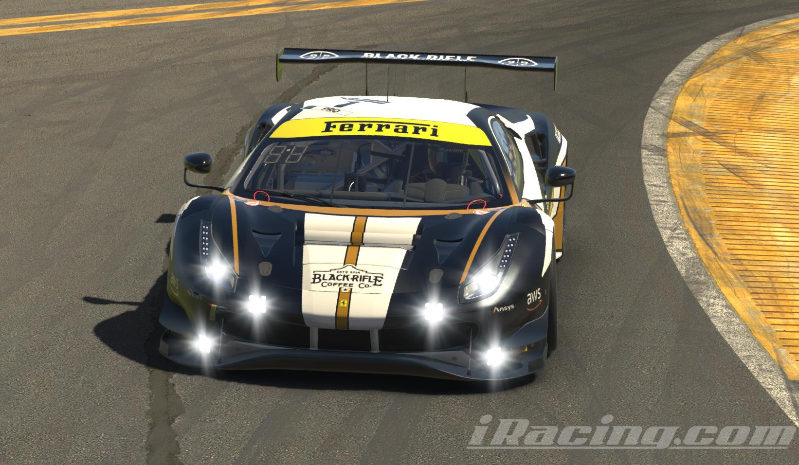 Black Rifle Coffee Ferrari 488 GTE Evo by Steve J Cass - Trading Paints