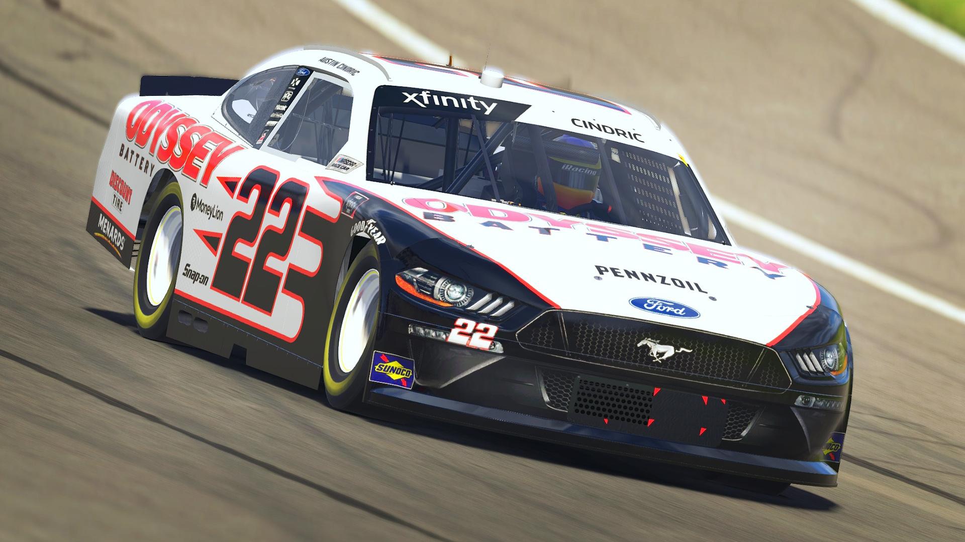 Preview of Austin Cindric #22 Odyssey Battery Mustang by Davin Cornelius