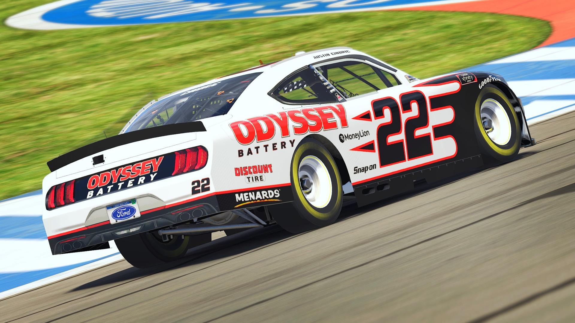 Preview of Austin Cindric #22 Odyssey Battery Mustang by Davin Cornelius