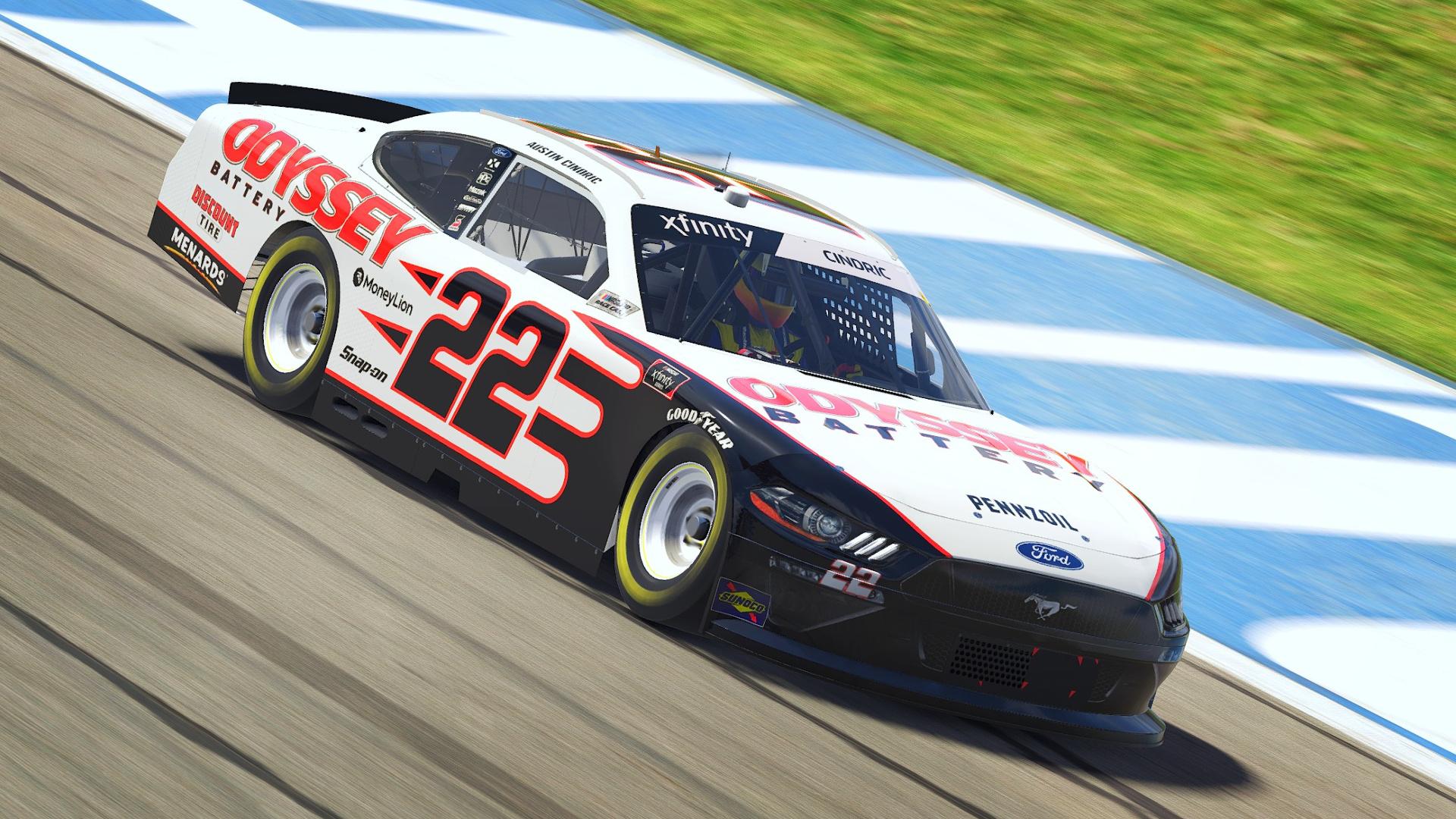Preview of Austin Cindric #22 Odyssey Battery Mustang by Davin Cornelius