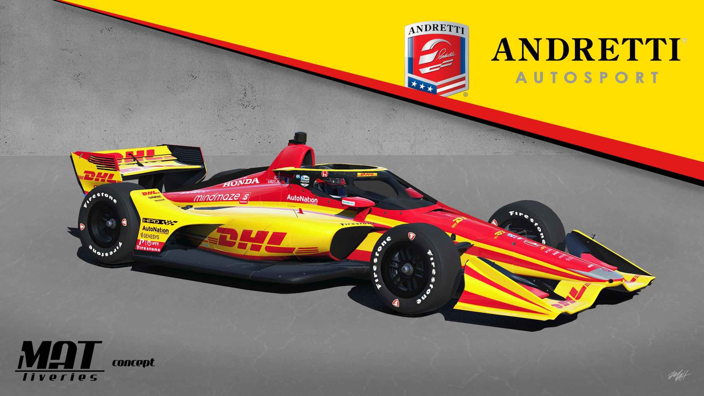 Preview of Andretti 2022 DHL Romain Grosjean Concept -no number- by Matt Tomelleri