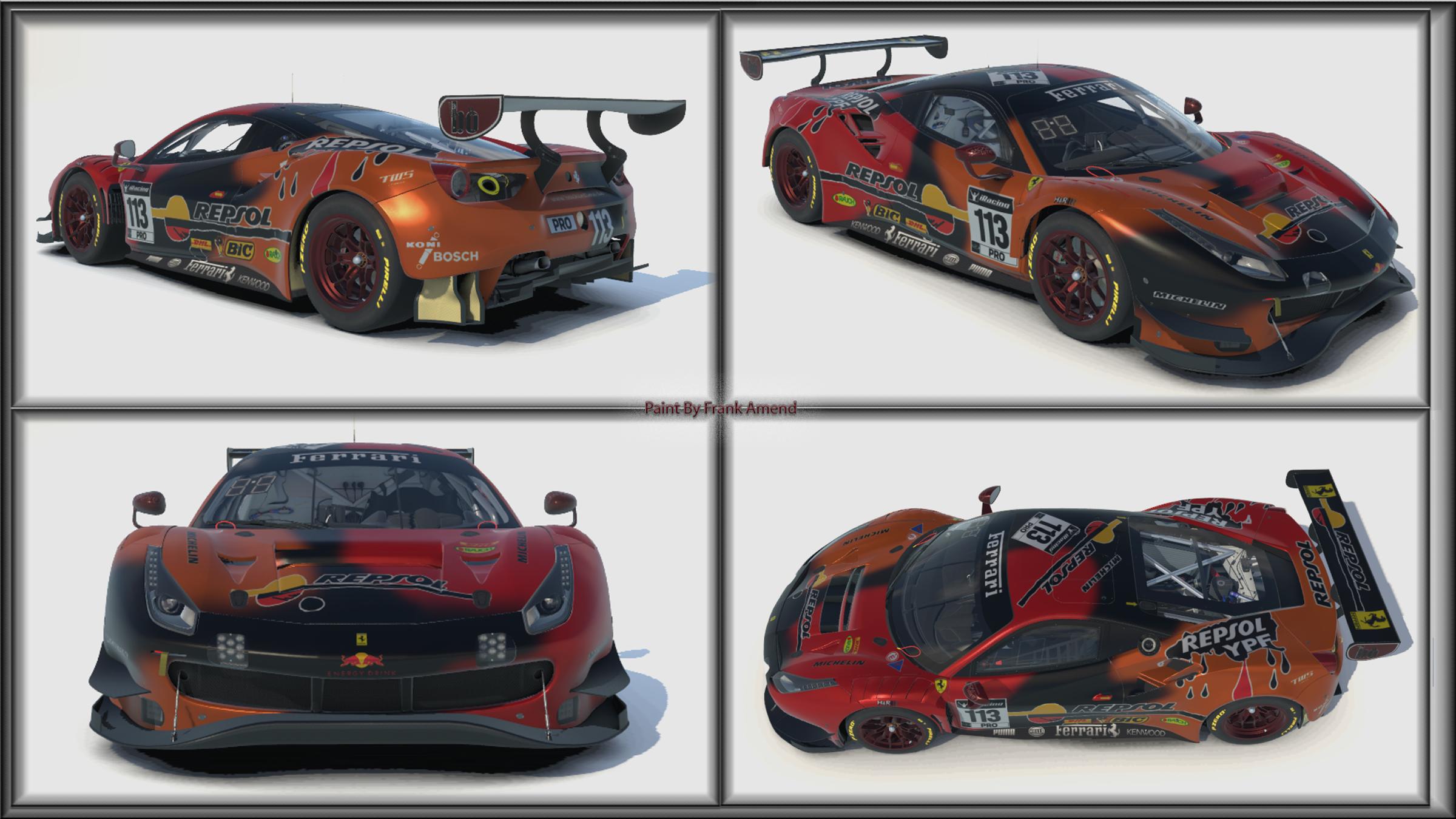 Preview of Black Repsol Ferrari Evo GT3 by Frank Amend