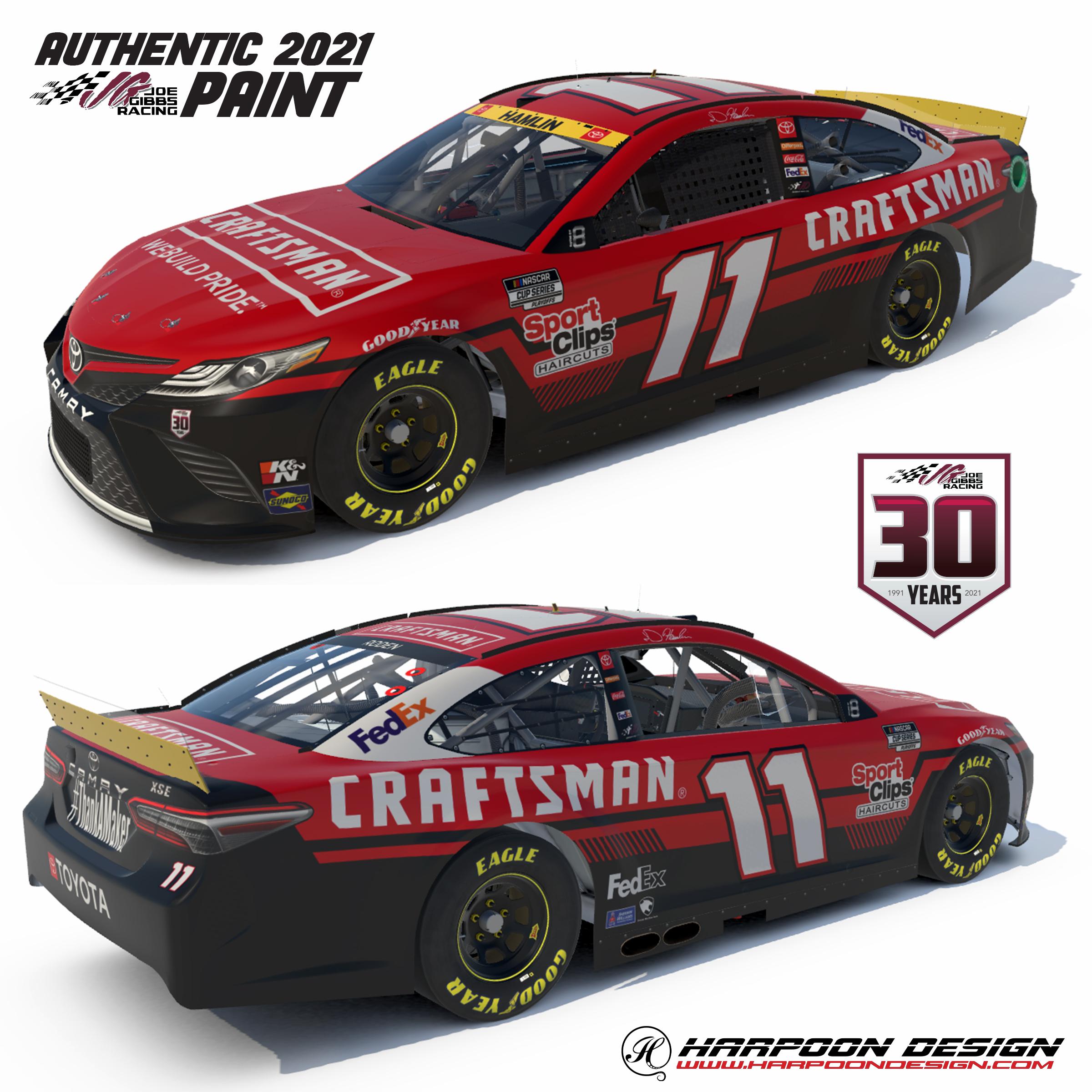 Preview of 2021 Denny Hamlin Craftsman Playoff Camry No Num by Brantley Roden