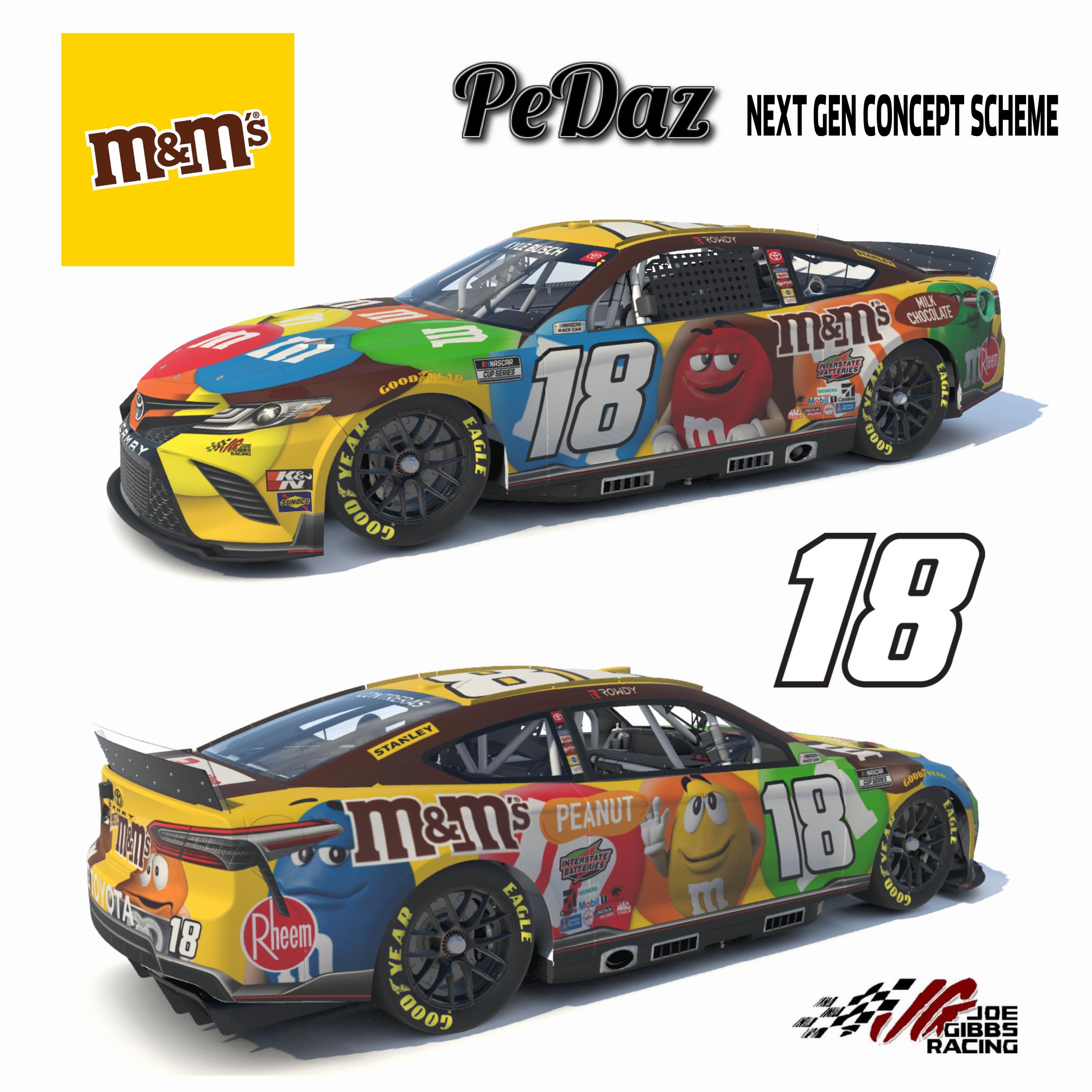 Preview of 2022 Kyle Busch M&Ms Next Gen Camry (Numbered) Concept by Aledam Contreras