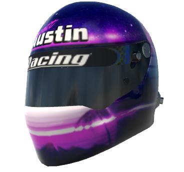 Garrett Austin - Helmet - Neon 80s Retro by Kenny Mitchell - Trading Paints