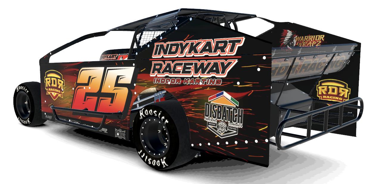 Preview of Justin Pentycofe #25 - Dirt Modified Big Block / 358 - Indykart Raceway / RDR Racing  by Kenny Mitchell