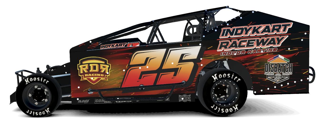 Preview of Justin Pentycofe #25 - Dirt Modified Big Block / 358 - Indykart Raceway / RDR Racing  by Kenny Mitchell