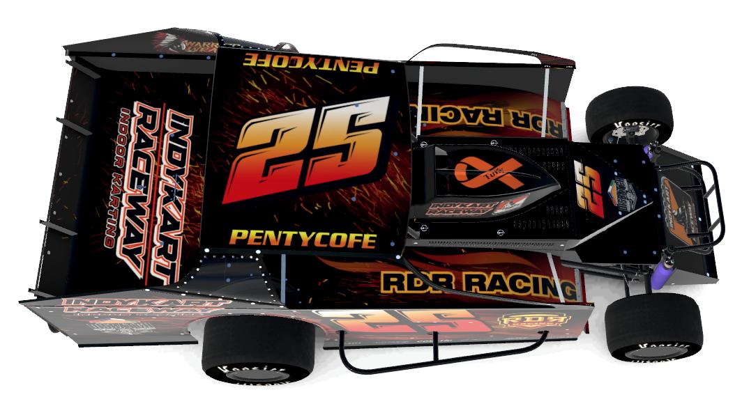 Preview of Justin Pentycofe #25 - Dirt Modified Big Block / 358 - Indykart Raceway / RDR Racing  by Kenny Mitchell