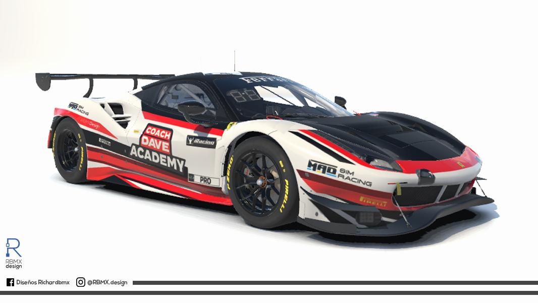 Preview of Coach Dave Academy/MAD Sim Racing Ferrari GT3 by Tyler Beamon
