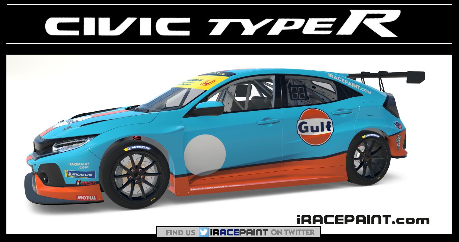 Gulf Honda [NEW] Civic Type R by Ace Threwid - Trading Paints