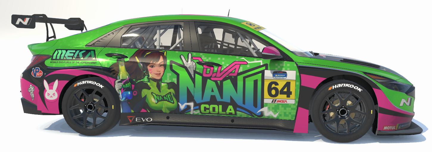 Preview of Overwatch D.Va Nano Cola Hyundai Elantra TCR by Brandon Dollar
