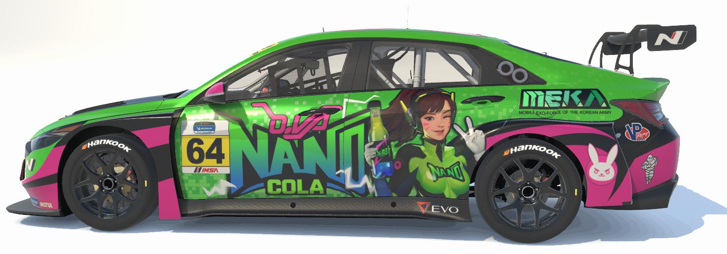 Preview of Overwatch D.Va Nano Cola Hyundai Elantra TCR by Brandon Dollar