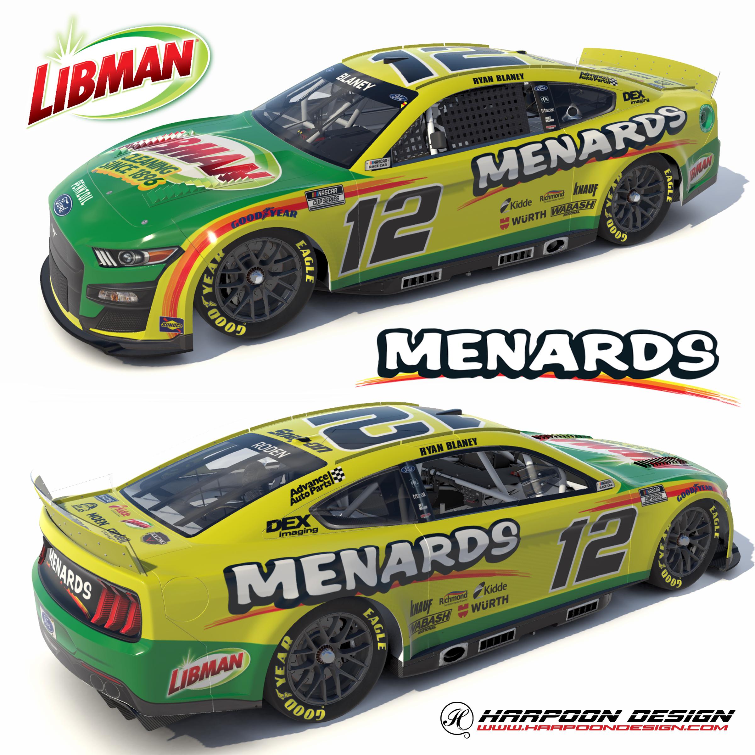 Preview of 2022 Ryan Blaney Menards Mustang  by Brantley Roden