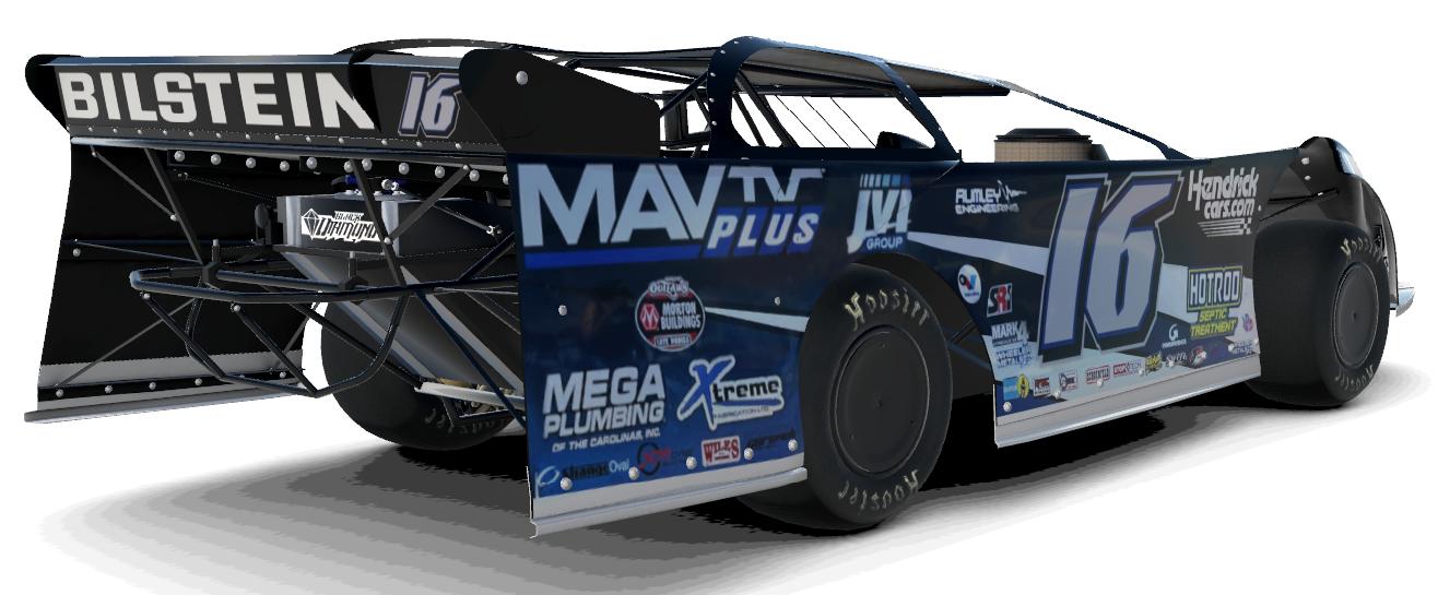 Preview of Chance Long - #16 - Dirt Late Models - Kyle Larson MAV TV PLUS Replica by Kenny Mitchell