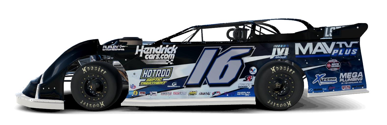 Preview of Chance Long - #16 - Dirt Late Models - Kyle Larson MAV TV PLUS Replica by Kenny Mitchell