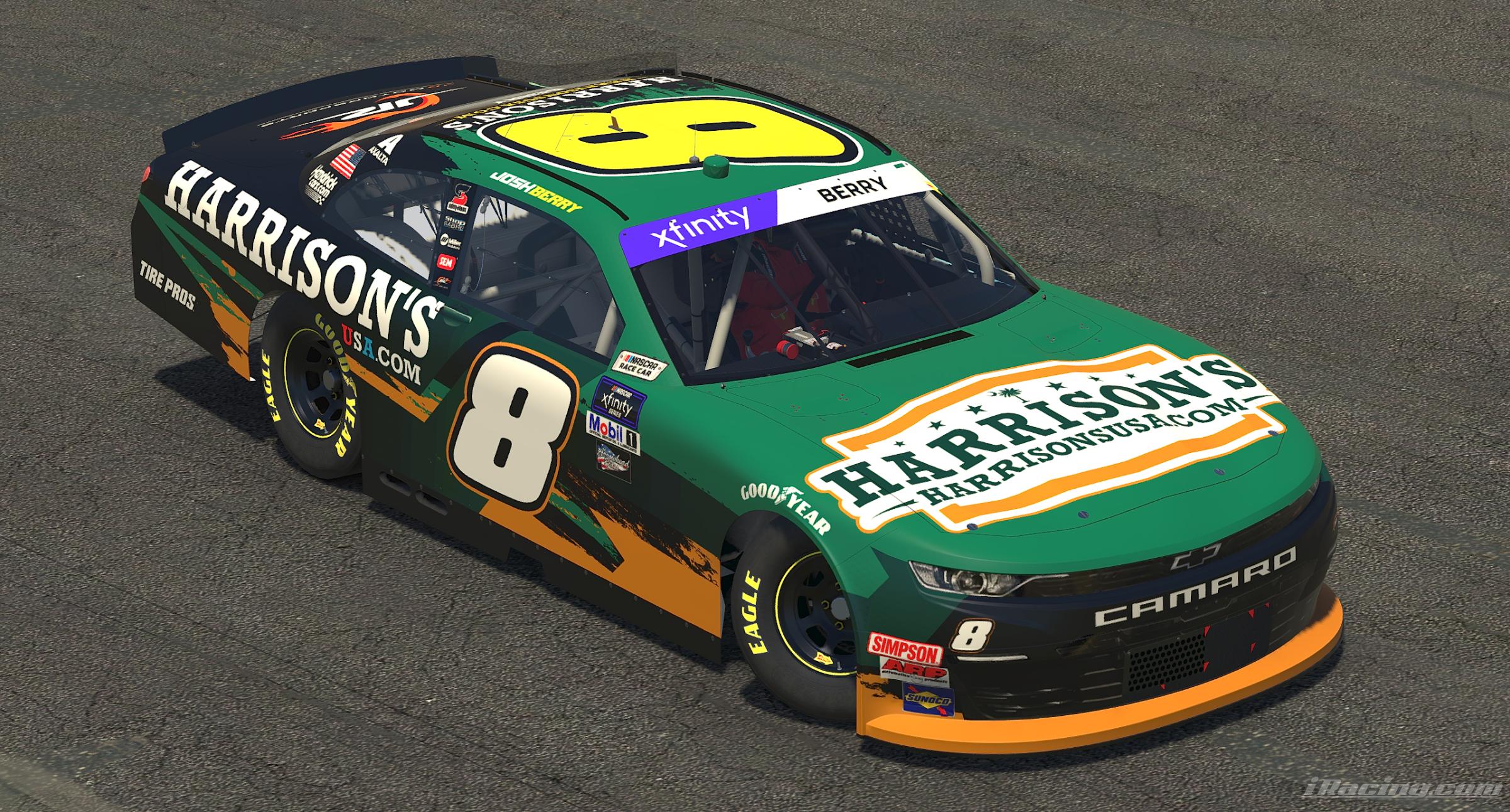2022 Josh Berry Harrisons USA Camaro by Ryan A Williams Trading Paints