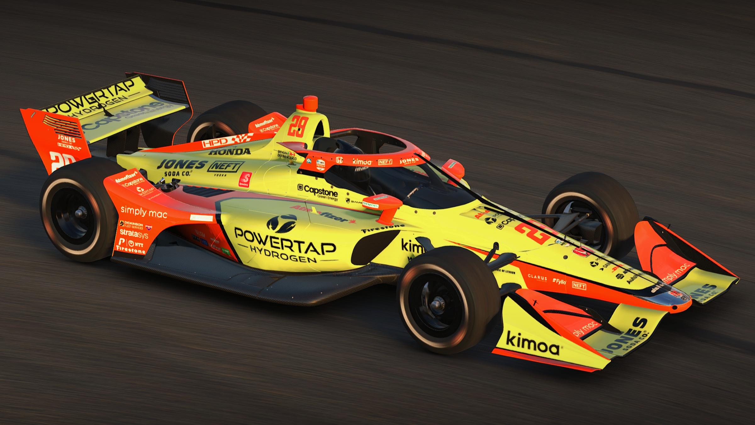Preview of 2022 Devlin DeFrancesco #29 PowerTap Hydrogen IndyCar with Custom Number by Jeff McKeand