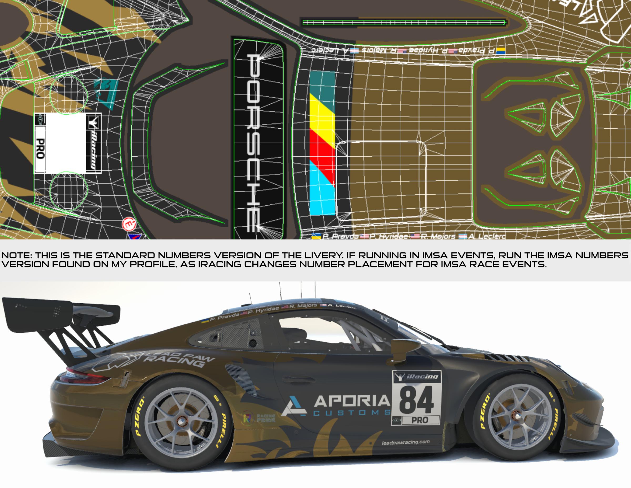 Preview of 2022 Lead Paw Racing 24 Hours of Dayona 911 GT3R (Standard Numbers) by Pan H.