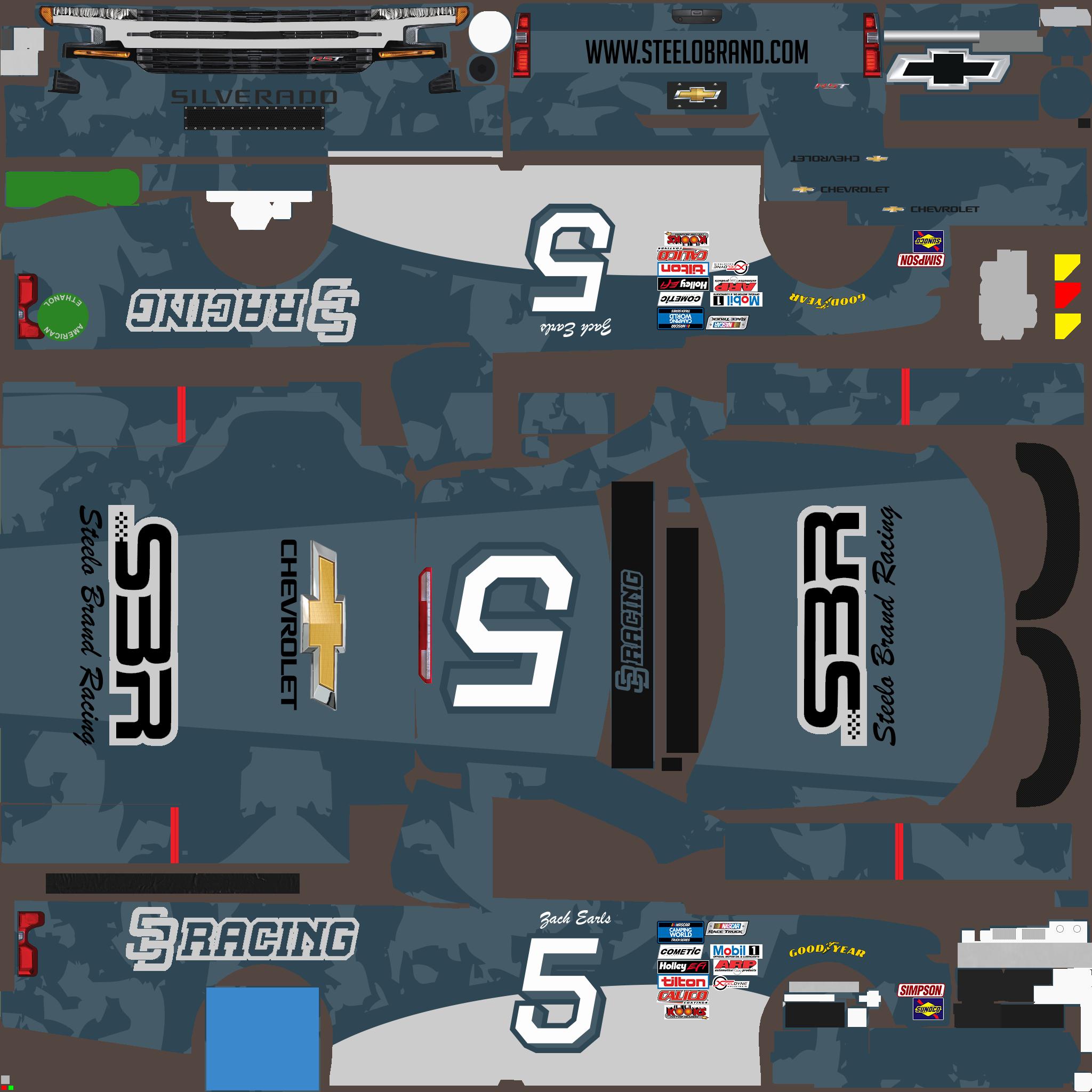 Preview of Chevrolet Silverado Truck 2019 blue camo by Zach Earls