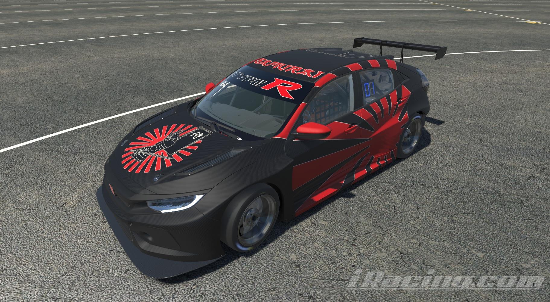 Samuri Red Type R Honda Civic Type R carbon Samurai by Chris Bull - Trading Paints