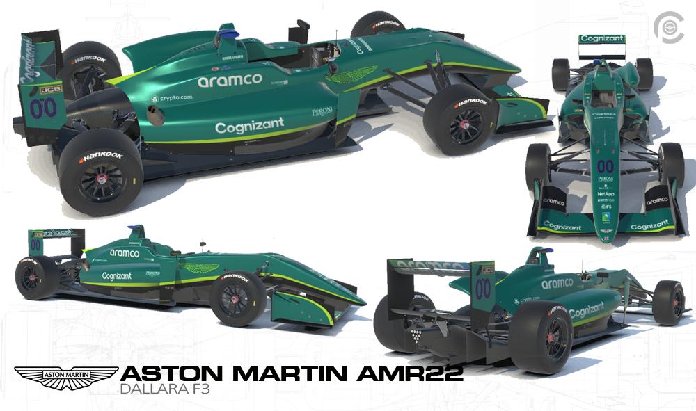 Preview of Aston Martin AMR22 F1 2022 Livery for Dallara F3 by Paul R Chaloner