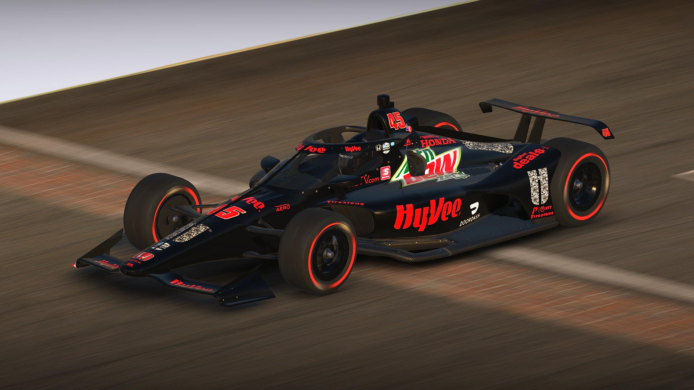 Preview of 2022 Jack Harvey #45 Hy-Vee IndyCar with Custom Number by Jeff McKeand