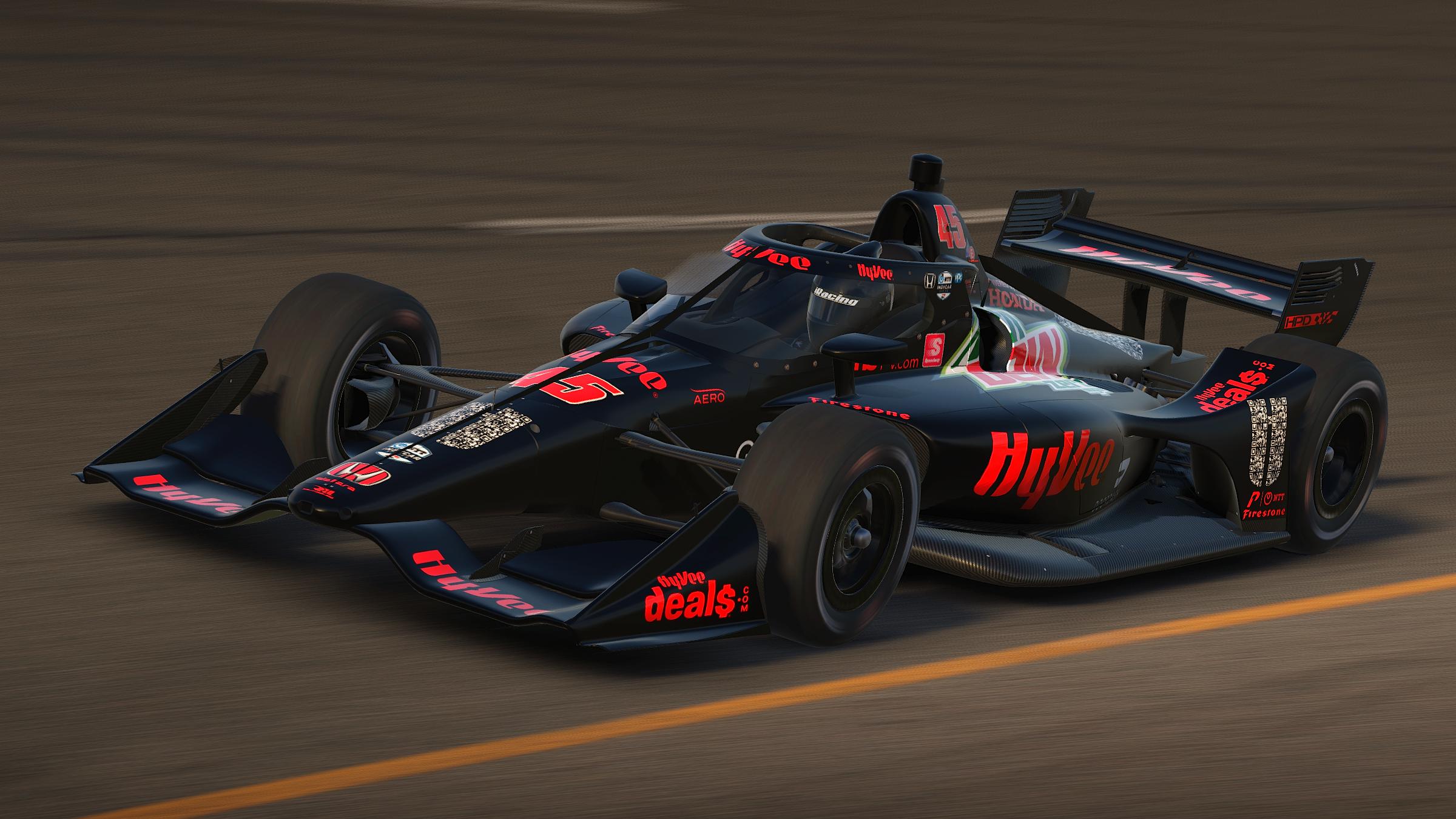Preview of 2022 Jack Harvey #45 Hy-Vee IndyCar with Custom Number by Jeff McKeand
