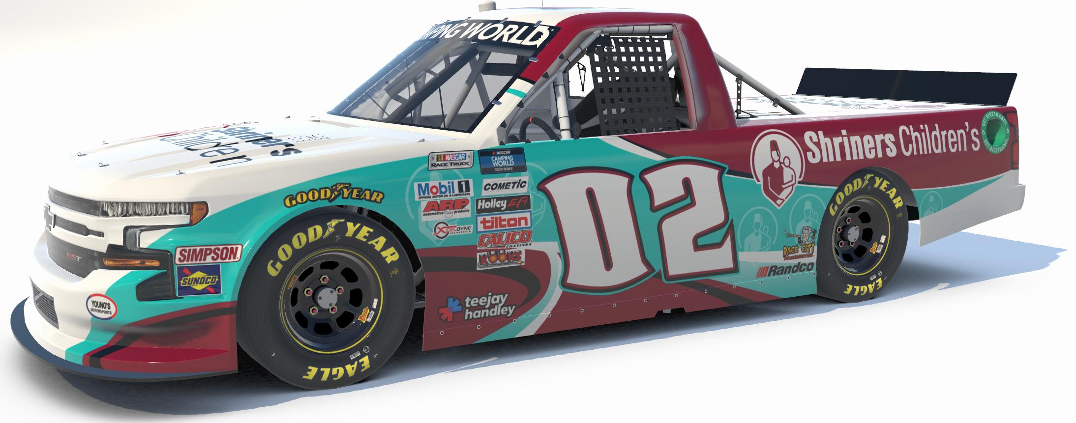 Preview of #02 - 2022 - Jesse Little - Young Motorsports - Shriners Children by Teejay Handley