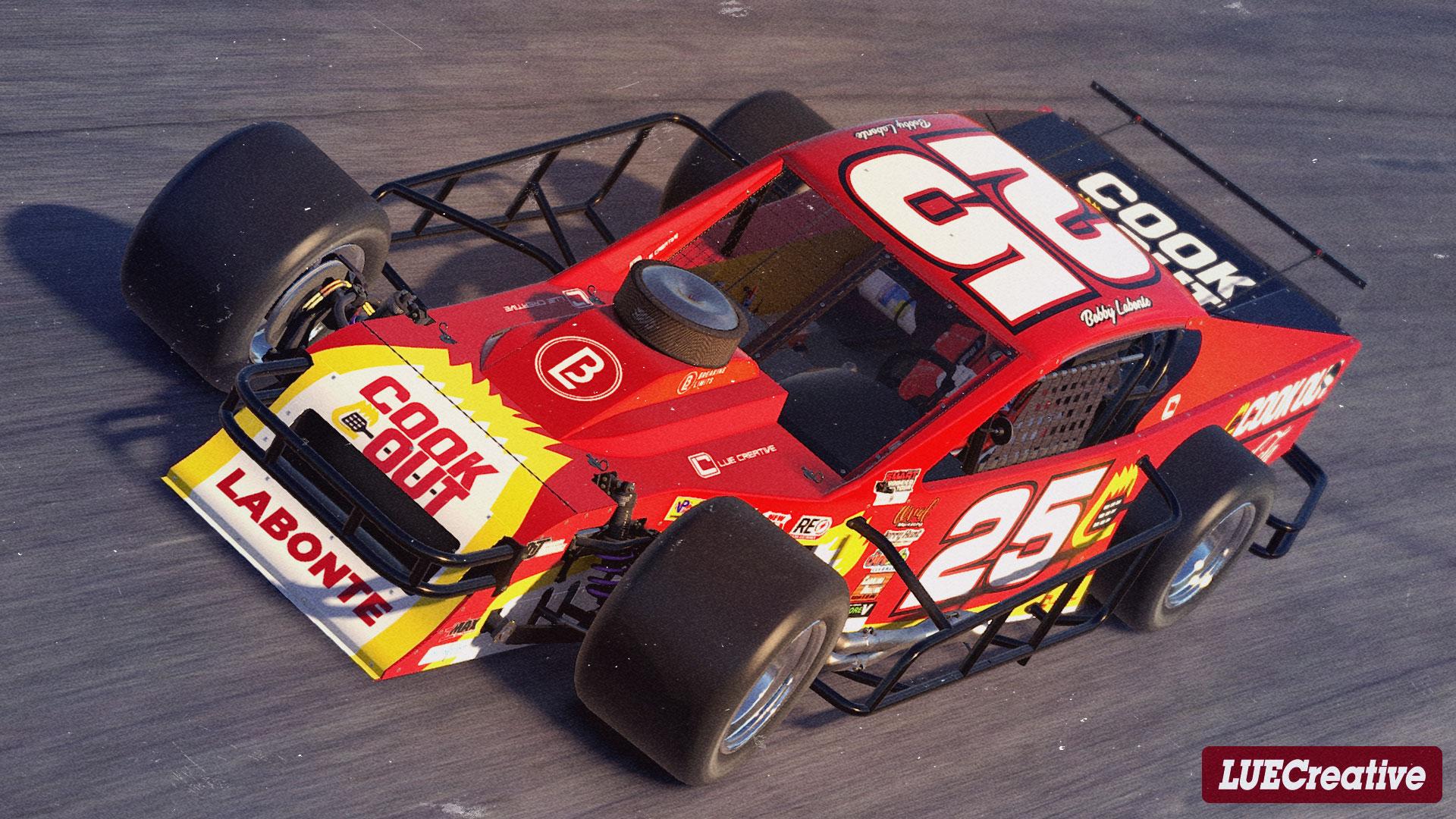 Preview of 2022 Bobby Labonte #25 Cook Out Racing SMART Tour Modified- NO NUMBER by Harris Lue
