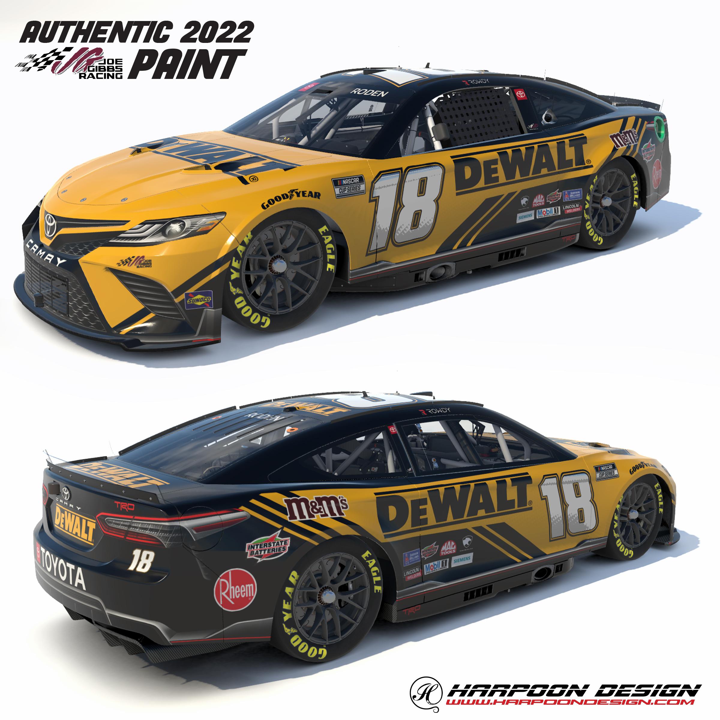 2022 Kyle Busch Dewalt Camry by Brantley Roden Trading Paints