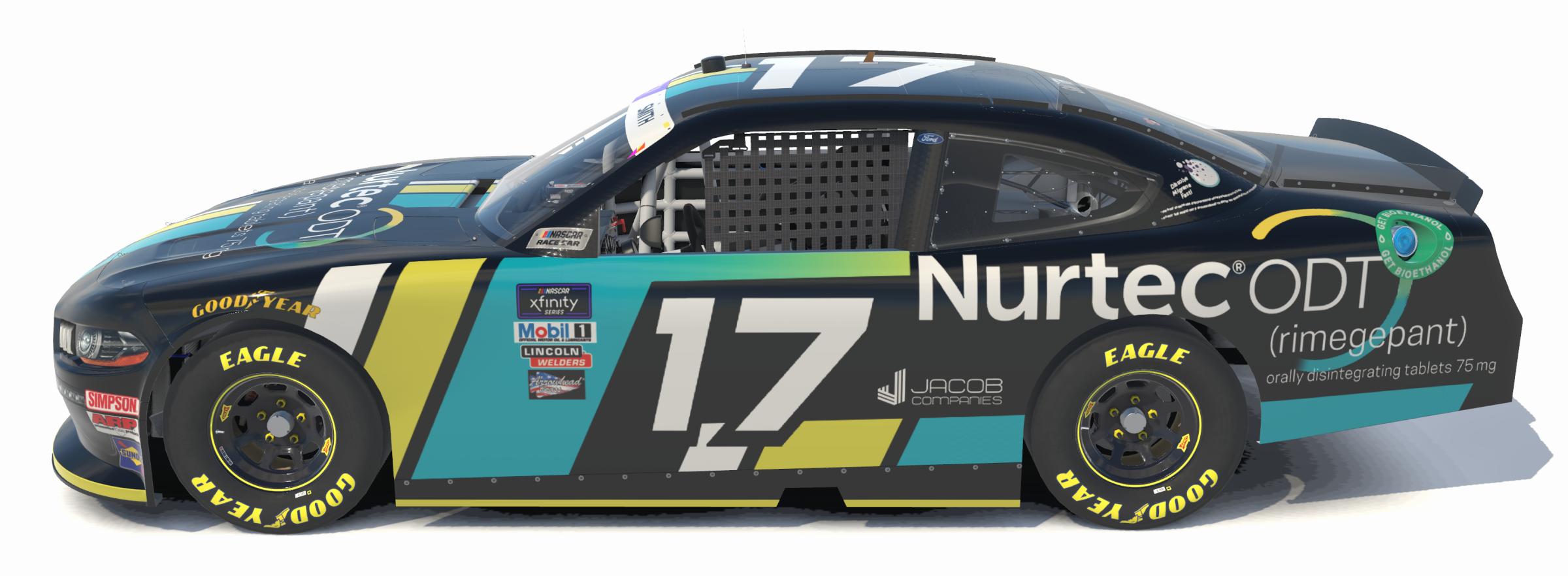 Preview of Nurtec ODT (rimegepant) Rick Ware Racing NXS Ford Mustang (black - blank) by Patrick Smith12