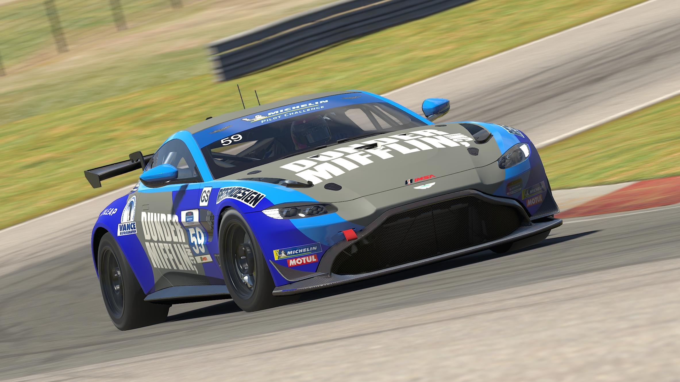 Preview of Dunder Mifflin (The Office TV Show) Aston GT4 w/IMSA Decals by Blaine Sparling