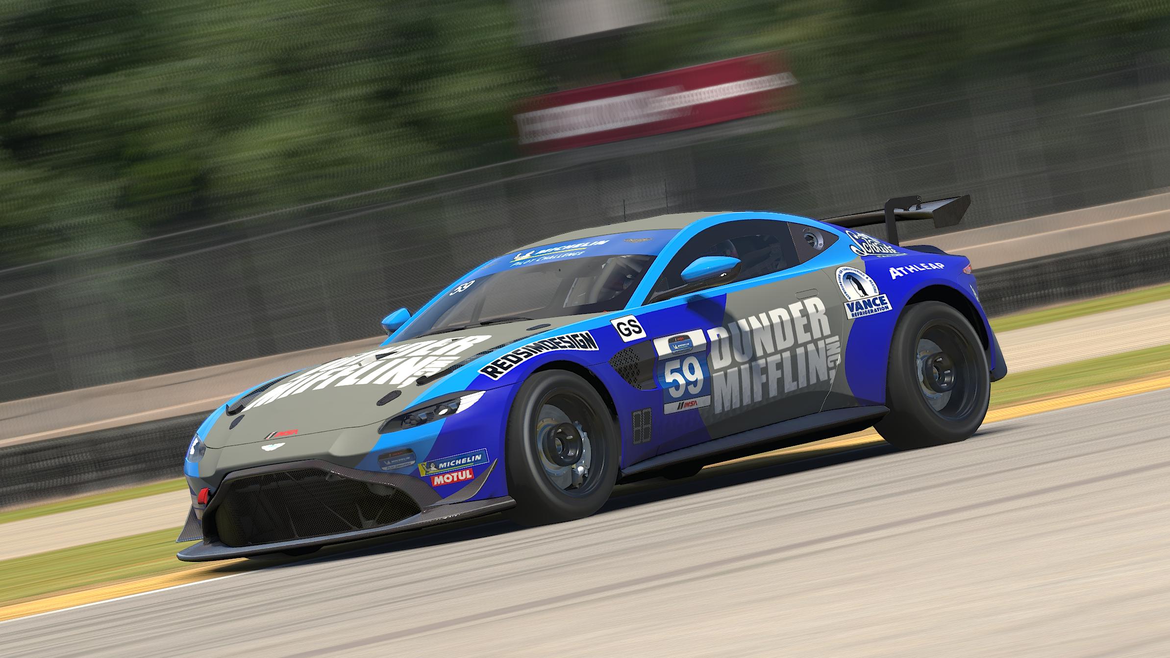 Preview of Dunder Mifflin (The Office TV Show) Aston GT4 w/IMSA Decals by Blaine Sparling