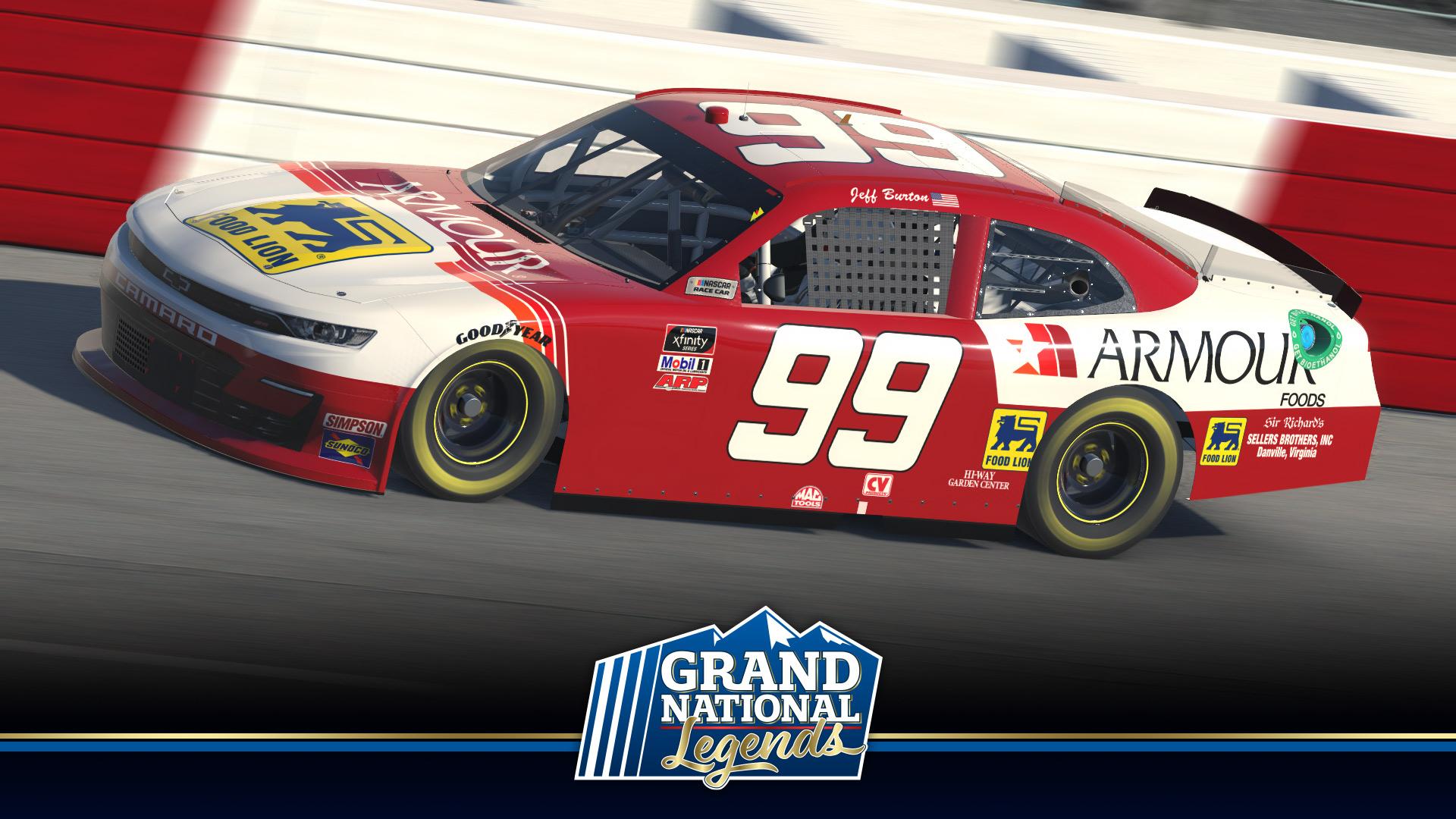 Preview of Jeff Burton - 1991 - Armour Meats Food Lion Chevrolet - Grand National Legends by Paul Newton