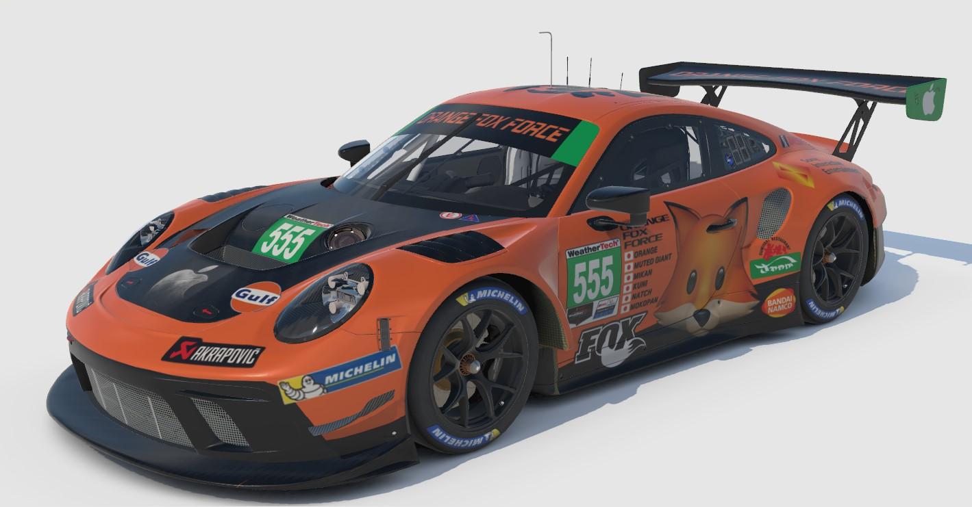 Preview of Porsche911GT3 OrangeFoxForce TeamPaint IMSA ver. 2 by Yuki Hirose